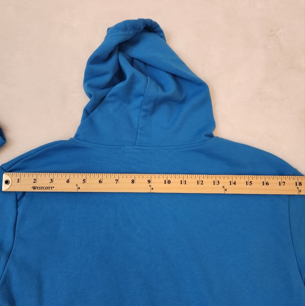 Pangaia X Haroshi BE@RBRICK Recycled Cotton Hoodie Cobalt Blue Unisex - Picture 12 of 13